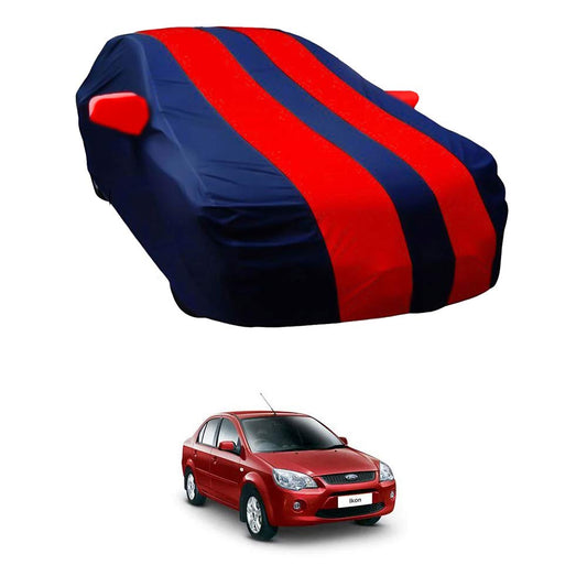 Oshotto Taffeta Car Body Cover with Mirror Pocket For Ford Ikon (Red, Blue)