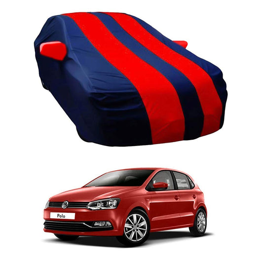 Oshotto Taffeta Car Body Cover with Mirror Pocket For Volkswagen Polo (Red, Blue)