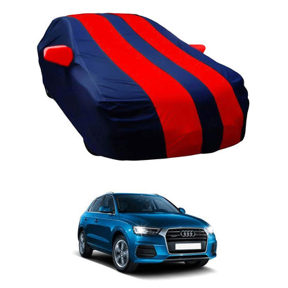 Oshotto Taffeta Car Body Cover with Mirror Pocket For Audi Q3 (Red, Blue)