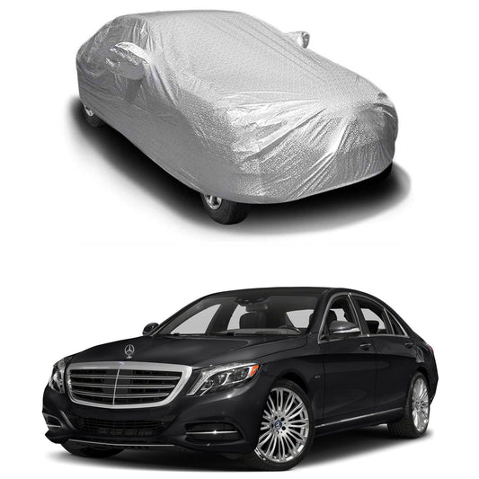 Oshotto Spyro Silver Anti Reflective, dustproof and Water Proof Car Body Cover with Mirror Pockets For Mercedes Benz S Class