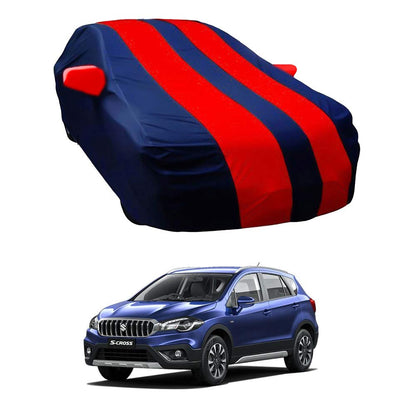 Oshotto Taffeta Car Body Cover with Mirror Pocket For Maruti Suzuki S-Cross (Red, Blue)