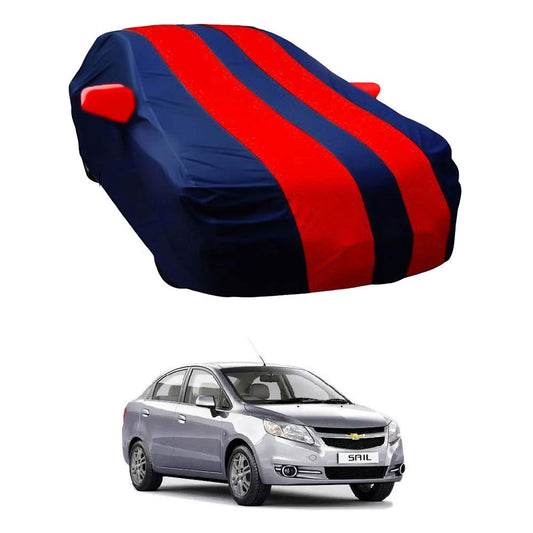 Oshotto Taffeta Car Body Cover with Mirror Pocket For Chevrolet Sail (Red, Blue)