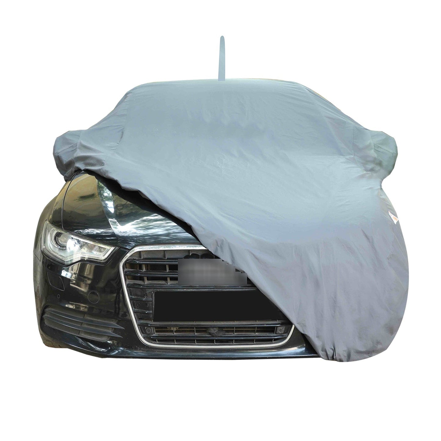 Oshotto Dark Grey 100% Anti Reflective, dustproof and Water Proof Car Body Cover with Mirror Pockets For Sonet (with Antenna Pocket)