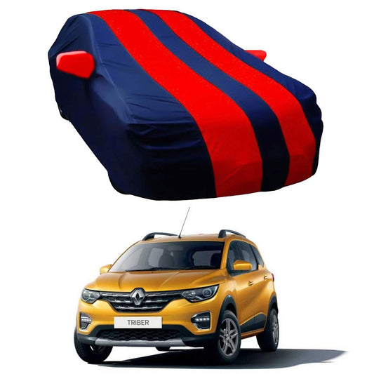 Oshotto Taffeta Car Body Cover with Mirror Pocket For Renault Triber (Red, Blue)