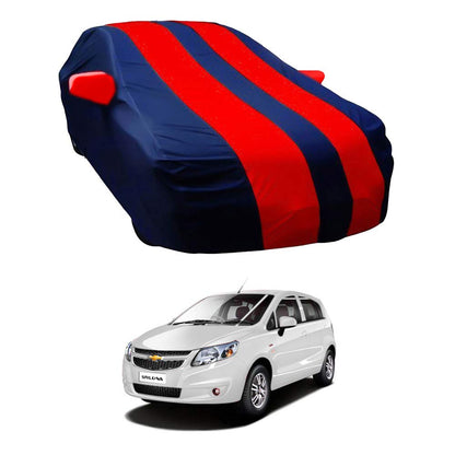 Oshotto Taffeta Car Body Cover with Mirror Pocket For Chevrolet Uva Old/Uva Sail (Red, Blue)