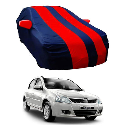 Oshotto Taffeta Car Body Cover with Mirror Pocket For Mahindra Verito/Verito Vibe (Red, Blue)