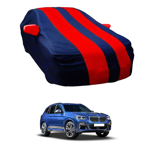 Oshotto Taffeta Car Body Cover with Mirror Pocket For BMW X3 (Red, Blue)