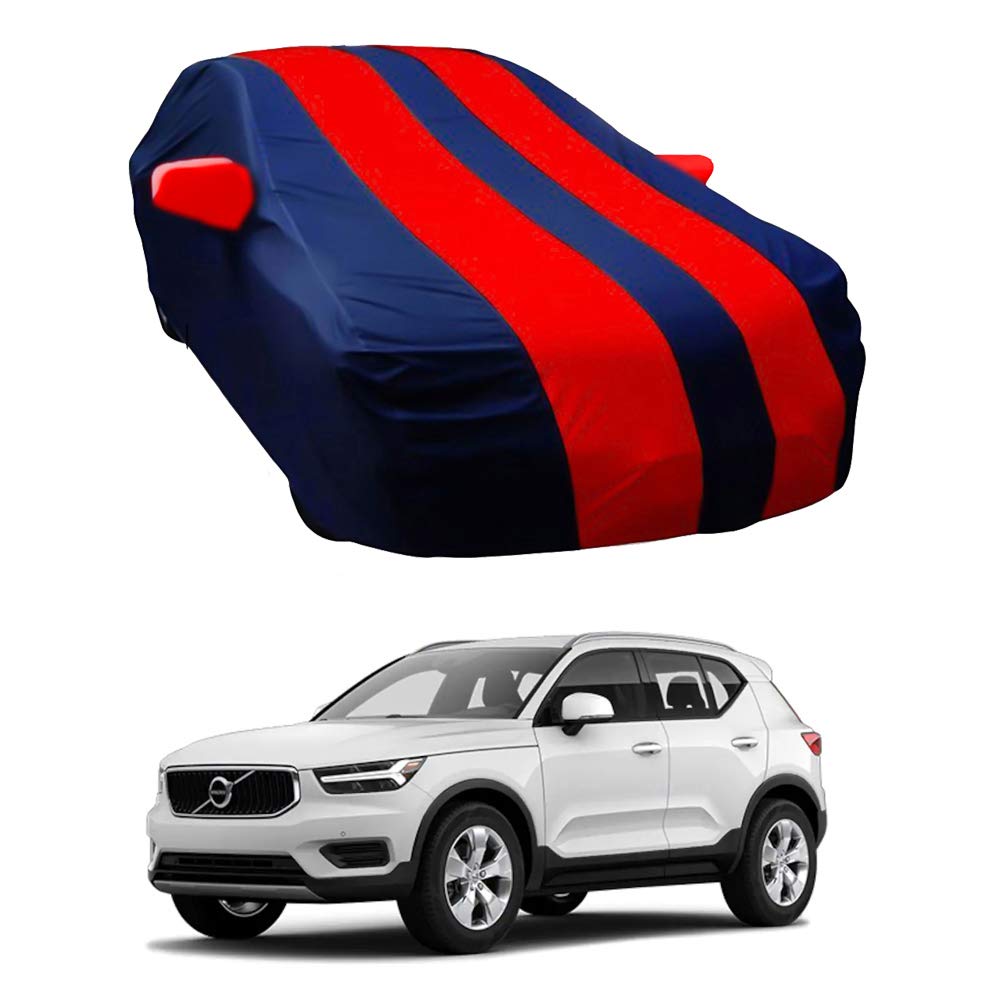 Oshotto Taffeta Car Body Cover with Mirror Pocket For Volvo XC40/V40 (Red, Blue)