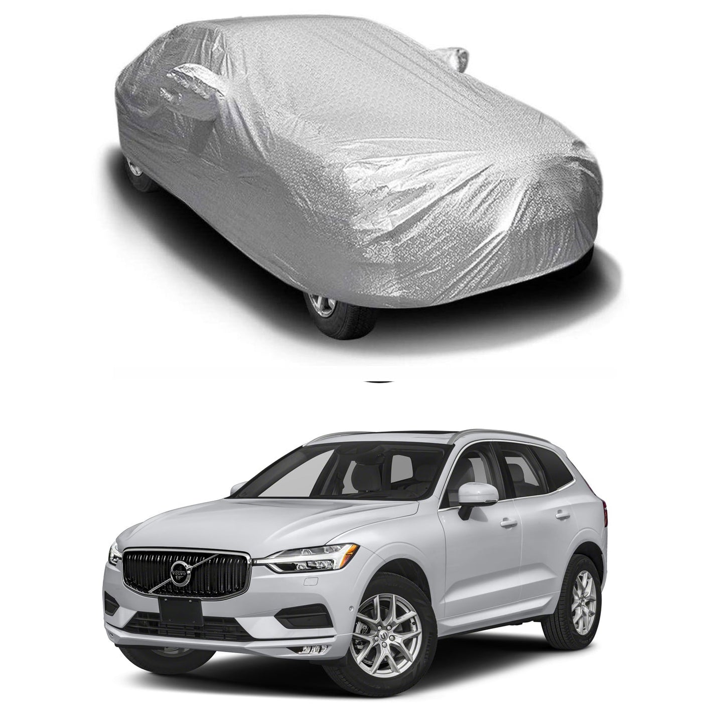 Oshotto Spyro Silver Anti Reflective, dustproof and Water Proof Car Body Cover with Mirror Pockets For Volvo XC60