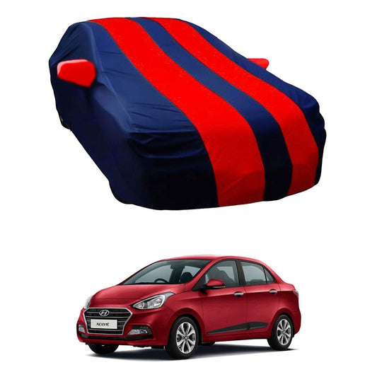 Oshotto Taffeta Car Body Cover with Mirror Pocket For Hyundai Xcent (Red, Blue)