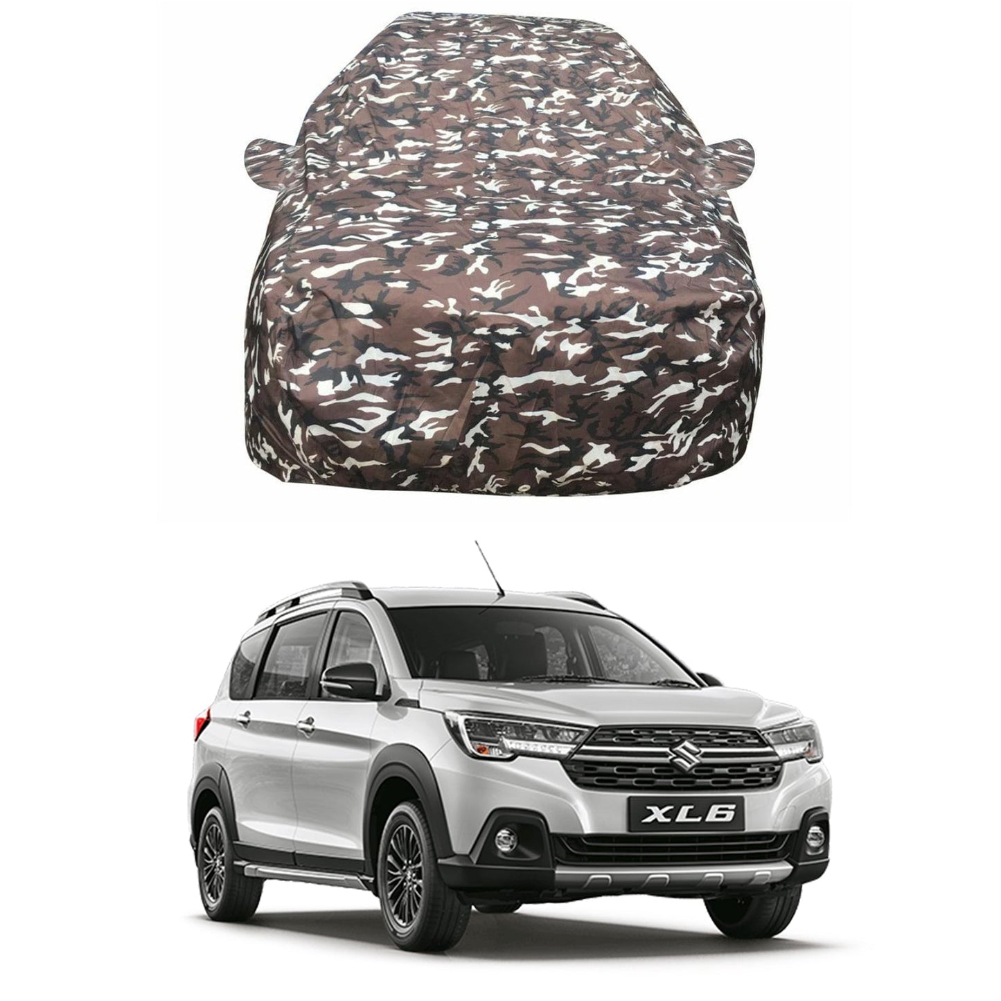 Oshotto Ranger Design Made of 100% Waterproof Car Body Cover with Mirror Pockets For Maruti Suzuki XL6