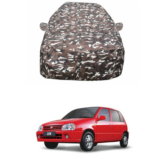 Oshotto Ranger Design Made of 100% Waterproof Fabric Multicolor Car Body Cover with Mirror Pocket For Maruti Suzuki Zen